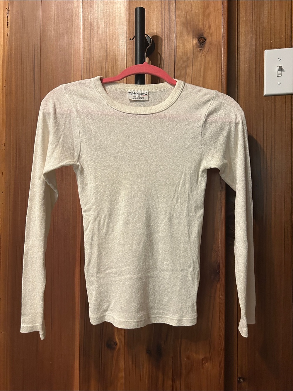 Michael Stars Classic Long Sleeve Crewneck Tee - Cream